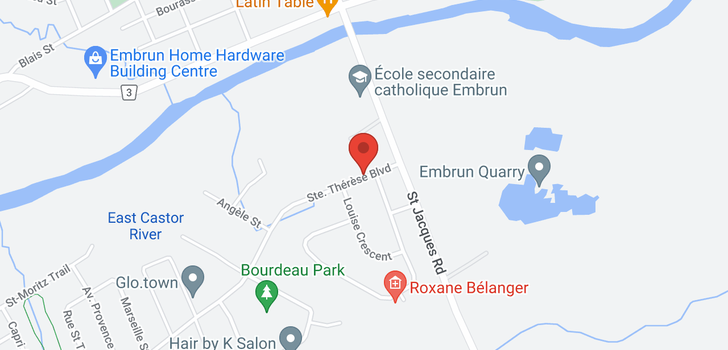 map of 8 STE THERESE BOULEVARD